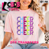 DTF Transfer - DTF012957 Colorful Stacked Cheer Word Art