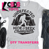 DTF Transfer - DTF012958 Hide and Seek Champion Single Color