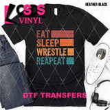 DTF Transfer - DTF012960 Eat Sleep Wrestle Repeat