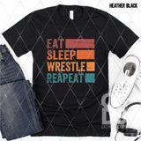 DTF Transfer - DTF012960 Eat Sleep Wrestle Repeat