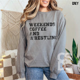 DTF Transfer - DTF012978 Weekends Coffee and Wrestling