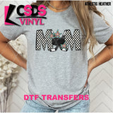 DTF Transfer - DTF012985 Hockey Mom Puck Checkered