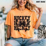 DTF Transfer - DTF012994 Hockey Coquette Stacked Word Art Single Color