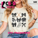 DTF Transfer - DTF012998 Hockey Coquette Grid