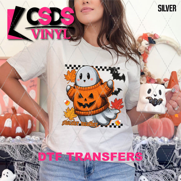 DTF Transfer - DTF013063 Halloween Sweater Ghost