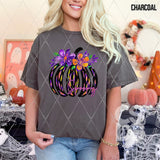 DTF Transfer - DTF013067 Spooky Floral Pumpkin