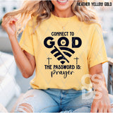 DTF Transfer - DTF013098 Connect to God Single Color