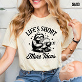 DTF Transfer - DTF013105 Life's Short Eat More Tacos Single Color