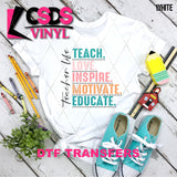DTF Transfer - DTF013107 Teacher Life Words