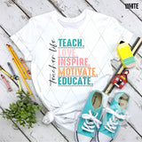 DTF Transfer - DTF013107 Teacher Life Words