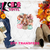 DTF Transfer - DTF013114 Fall Cow and Pumpkins