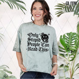 DTF Transfer - DTF013117 Only Stupid People Can Read This Single Color