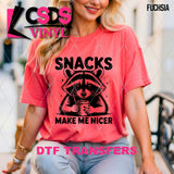 DTF Transfer - DTF013128 Snacks Make Me Nicer Single Color