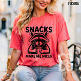 DTF Transfer - DTF013128 Snacks Make Me Nicer Single Color