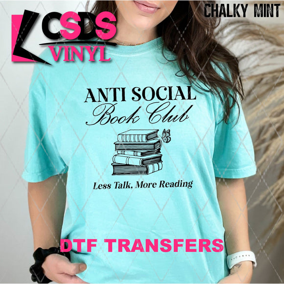 DTF Transfer - DTF013130 Anti Social Book Club Single Color
