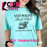DTF Transfer - DTF013130 Anti Social Book Club Single Color