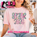 DTF Transfer - DTF013134 Senior 2026 Colorful Floral