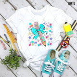 DTF Transfer - DTF013135 Floral Pencil Bow