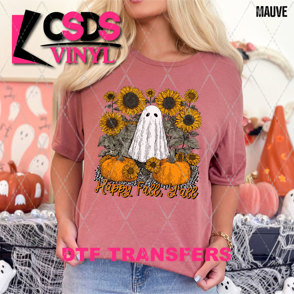 DTF Transfer - DTF013143 Happy Fall Y'all Sunflower Ghost