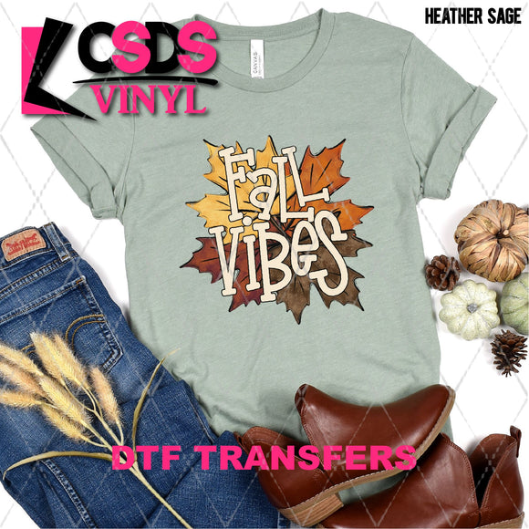 DTF Transfer - DTF013144 Fall Vibes Leaves