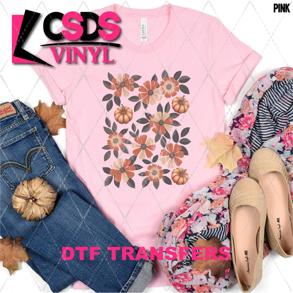 DTF Transfer - DTF013161 Distressed Fall Floral 2