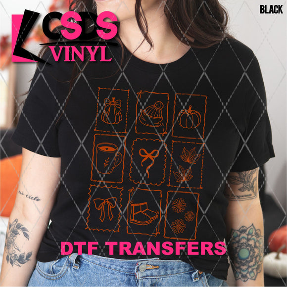 DTF Transfer - DTF013170 Fall Stamp Grid