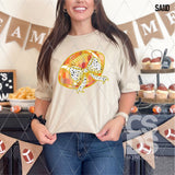 DTF Transfer - DTF013176 Watercolor Patch Football with Dalmatian Bow