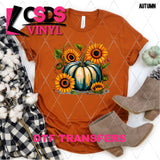 DTF Transfer - DTF013177 Sunflower Pumpkin