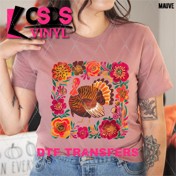 DTF Transfer - DTF013183 Floral Turkey