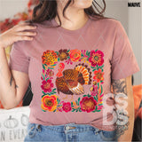 DTF Transfer - DTF013183 Floral Turkey