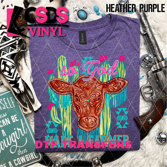 DTF Transfer - DTF013192 So God Made a Farmer