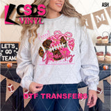 DTF Transfer - DTF013199 Game Day Pink Floral Football