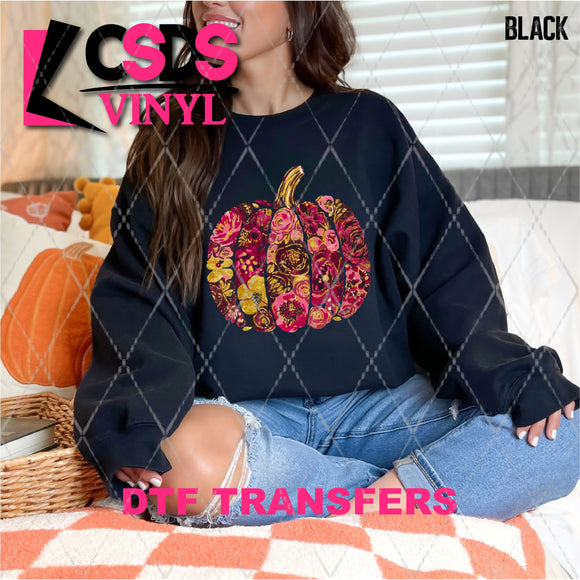 DTF Transfer - DTF013203 Rose Painted Pumpkin