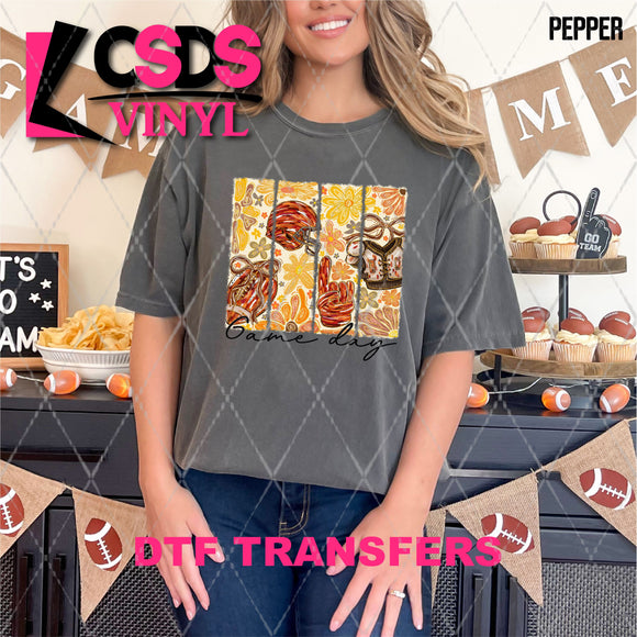 DTF Transfer - DTF013217 Watercolor Floral Football Image Strips