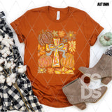 DTF Transfer - DTF013219 Watercolor Floral Fall Cross