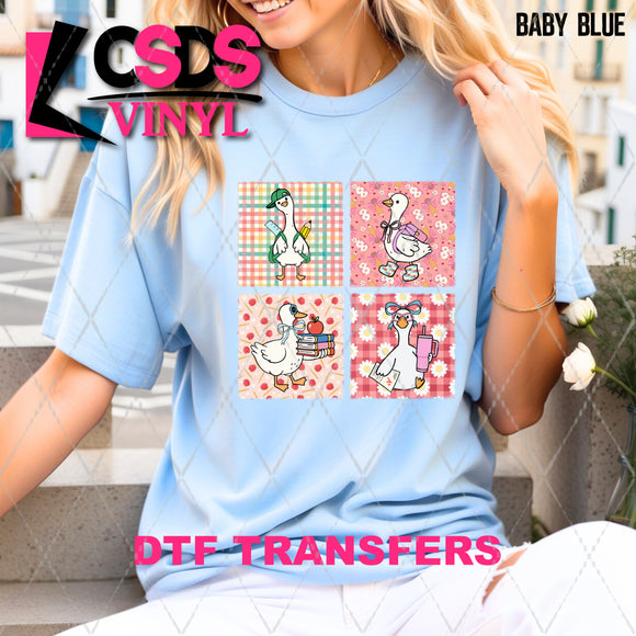 DTF Transfer - DTF013222 School Geese Squares