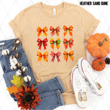 DTF Transfer - DTF013225 Fall Leaves Coquette Grid