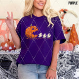 DTF Transfer - DTF013256 Pumpkin Chasing Ghosts