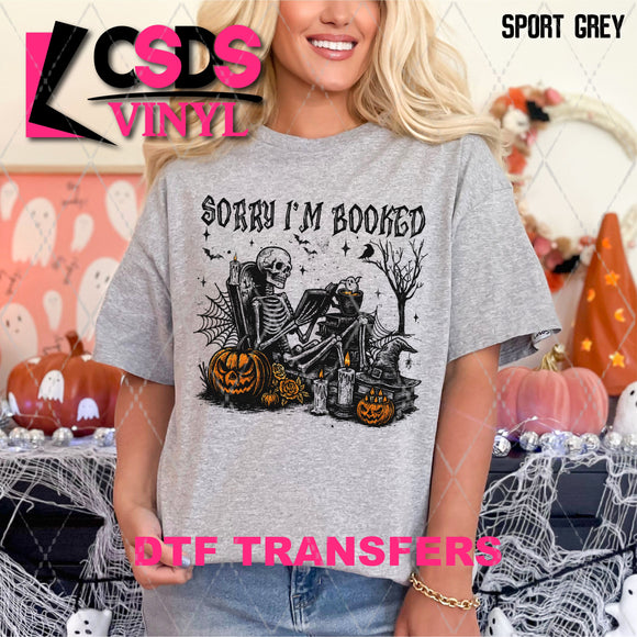 DTF Transfer - DTF013265 Sorry I'm Booked Skeleton