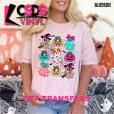 DTF Transfer - DTF013268 Bright Ghost and Jack O Lantern Grid