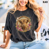 DTF Transfer - DTF013290 Floral Framed Cow