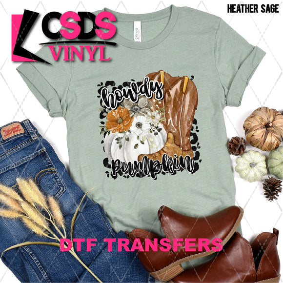 DTF Transfer - DTF013301 Howdy Pumpkin with Boots