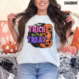 DTF Transfer - DTF013304 Trick or Treat Pink/Purple