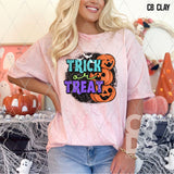 DTF Transfer - DTF013305 Trick or Treat Light Blue/Purple