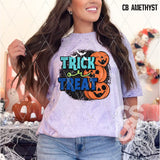 DTF Transfer - DTF013306 Trick or Treat Light Blue/Blue