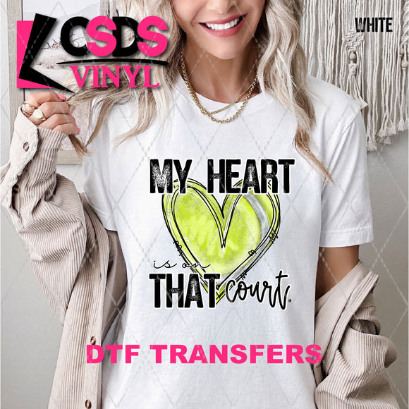 DTF Transfer - DTF013314 My Heart is on that Court Tennis