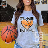 DTF Transfer - DTF013316 My Heart is on that Court Basketball
