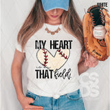 DTF Transfer - DTF013319 My Heart is on that Field Baseball