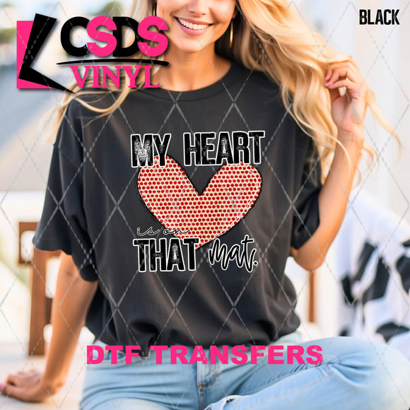 DTF Transfer - DTF013320 My Heart is on that Mat Wrestling