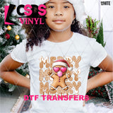 DTF Transfer - DTF013355 Merry Christmas Gingerbread Man